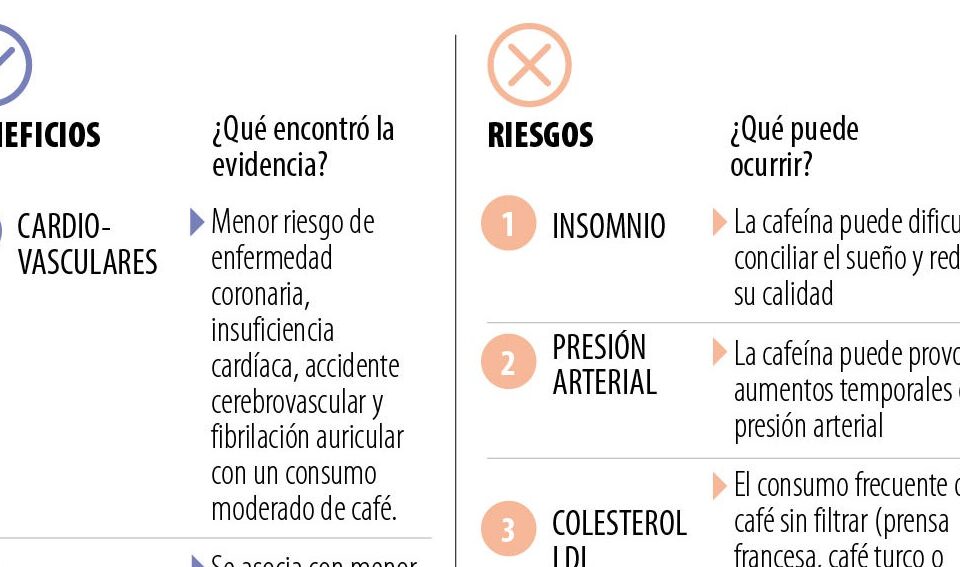 La ciencia avala hasta cinco tazas de café al día sin causar riesgo a la salud cardiovascular